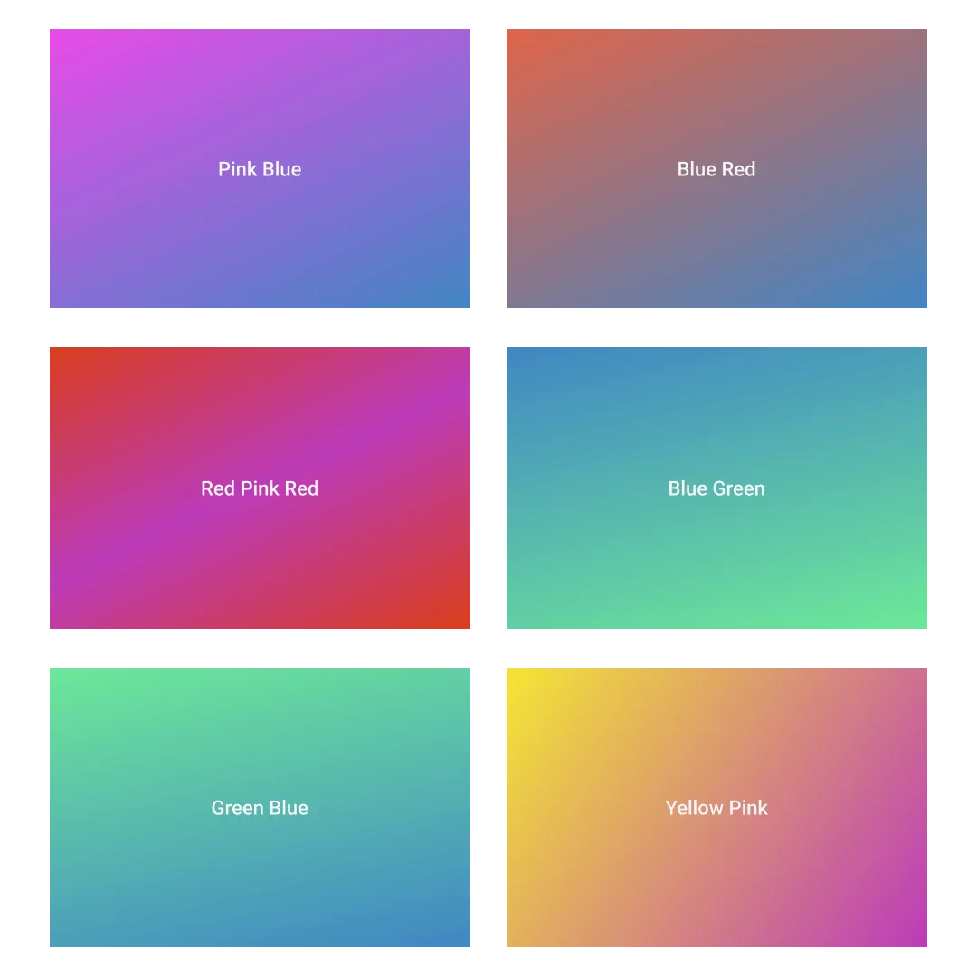 Gradient studies exploring the brand's color transitions