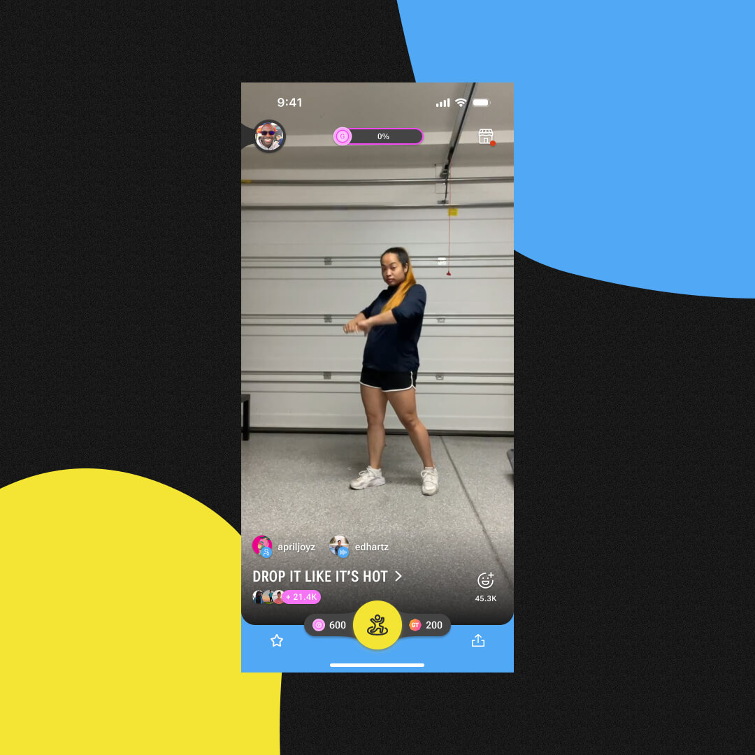 The Groovetime home screen