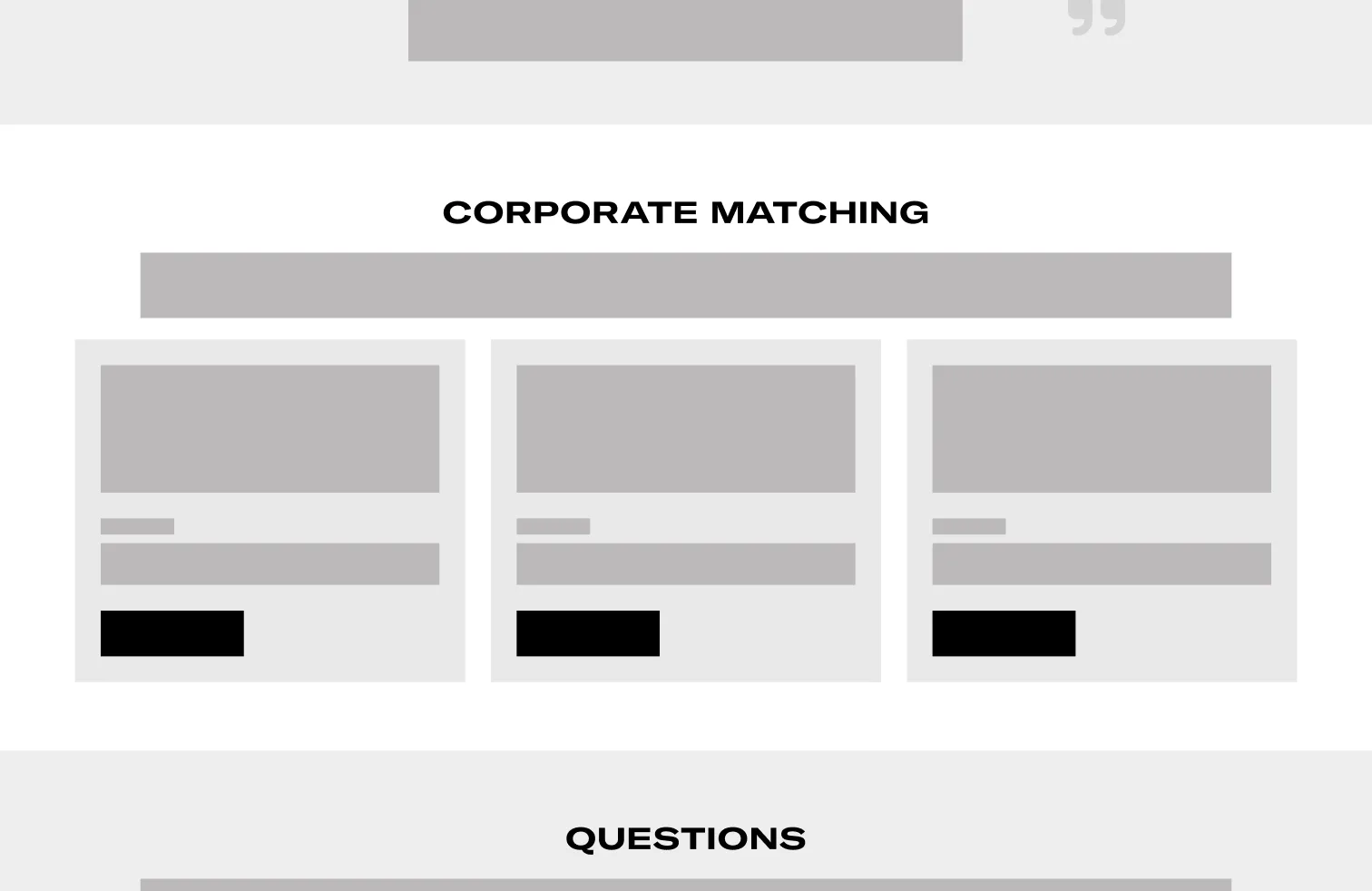 The original corporate giving section